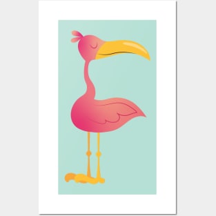 Animal Alphabet F - Flamingo Posters and Art